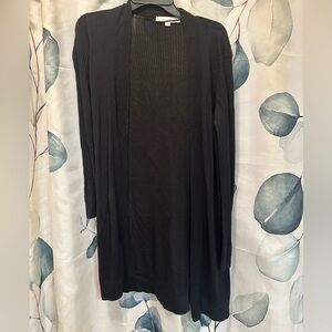 LOFT Black Open-Front Cardigan